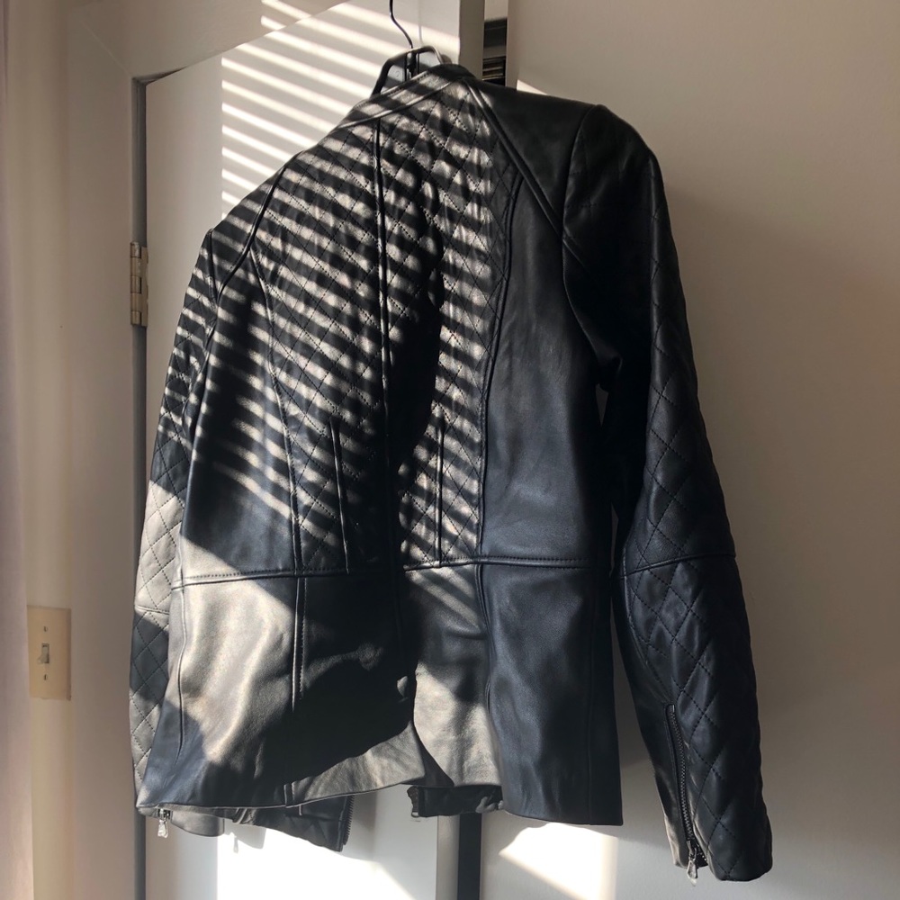 Dark grey Women’s leather jacket